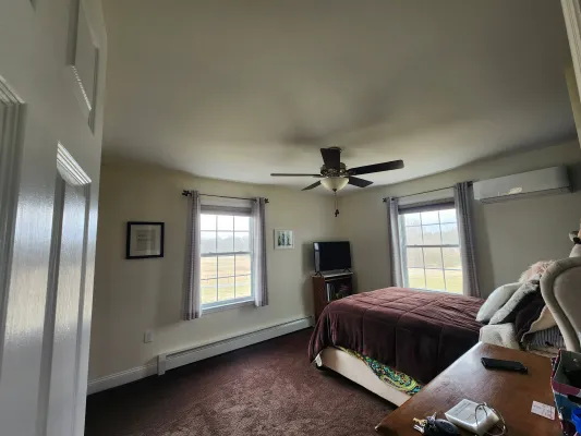 Finished repairs in a bedroom